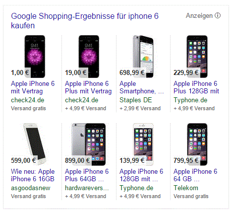 So kennt man Google Shopping. Doch wie richtet man es ein?