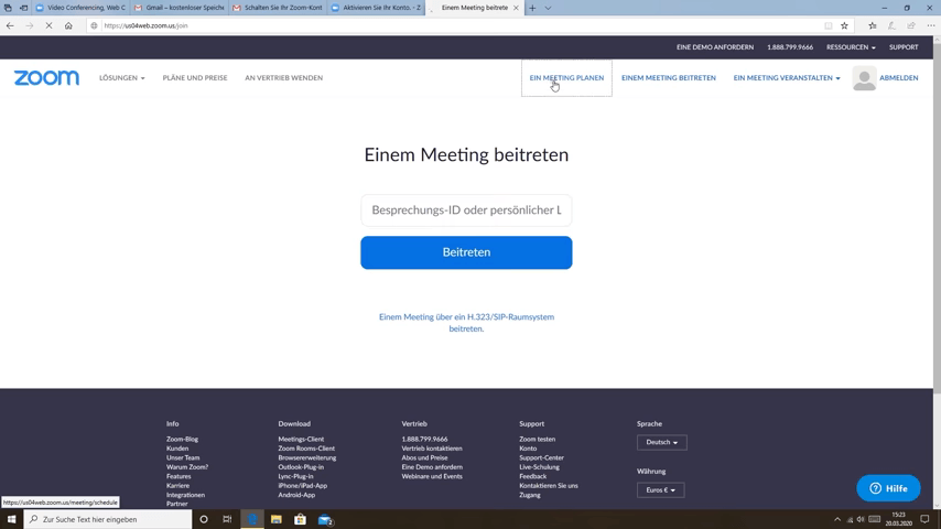 Meeting beitreten, Zoom Meeting beitreten